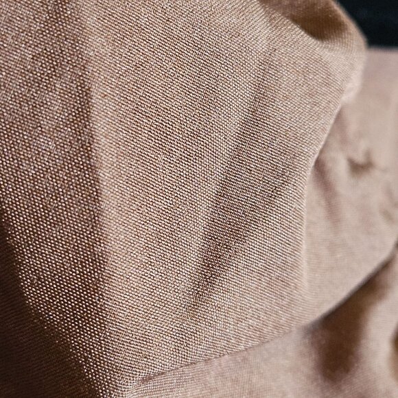 Milk & Honey Ruched Front Long Sleeve Blouse Button Cuffs XL Brown Polyester - Picture 8 of 12